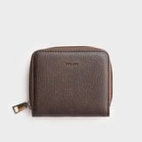  Ví Trita (Thời trang nữ dáng ngắn cầm tay phối khóa kéo - Ví da RV84N) màu nâu 