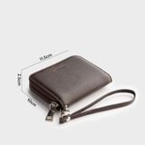  Ví Trita (Thời trang nữ dáng ngắn cầm tay phối khóa kéo - Ví da RV84N) màu nâu 