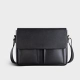  Túi Trita (Thời trang nam phối ngăn đôi - Túi đeo chéo da RTN6D) màu đen 