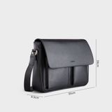  Túi Trita (Thời trang nam phối ngăn đôi - Túi đeo chéo da RTN6D) màu đen 