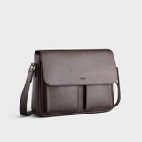  Túi Trita (Thời trang nam phối ngăn đôi - Túi đeo chéo da RTN6N) màu nâu 