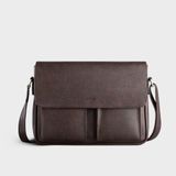  Túi Trita (Thời trang nam phối ngăn đôi - Túi đeo chéo da RTN6N) màu nâu 