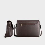  Túi Trita (Thời trang nam phối ngăn đôi - Túi đeo chéo da RTN6N) màu nâu 