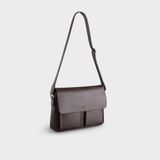  Túi Trita (Thời trang nam phối ngăn đôi - Túi đeo chéo da RTN6N) màu nâu 