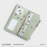  Ví Yuumy (Thời trang nữ cầm tay dáng đứng - Ví da Seasand YV116XN) màu xanh ngọc 
