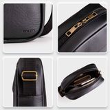  Túi Trita (Thời trang nam dáng đứng - Túi đeo chéo da RTN12D) màu đen 