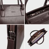  Cặp công sở Trita (Thời trang nam đựng vừa laptop 13.3 inch - Cặp da TCA21D) màu đen 