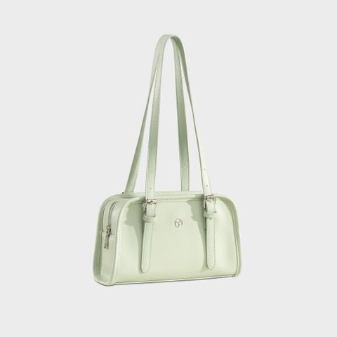 Túi Yuumy (Thời trang nữ túi tote dáng hộp size 25 - Túi xách da Seasand YTX72XN) màu xanh ngọc