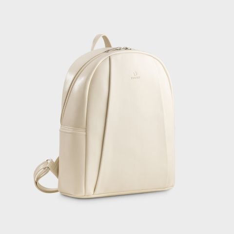 Balo Yuumy (Thời trang nữ basic cỡ lớn - Balo da Seasand YBA111T) màu trắng