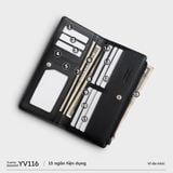  Ví Yuumy (Thời trang nữ cầm tay dáng đứng - Ví da Seasand YV116D) màu đen 