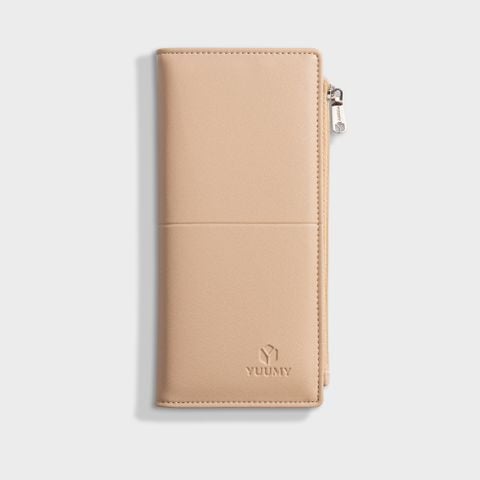 Ví Yuumy (Thời trang nữ cầm tay dáng đứng - Ví da Seasand YV116K) màu kem
