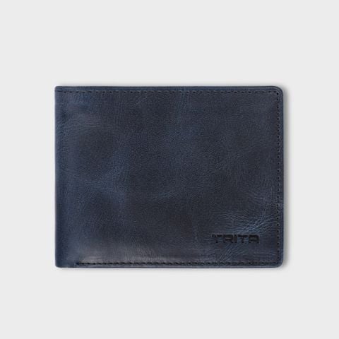  Ví nam da bò Trita (Thời trang nam dáng ngang - Ví da RVN002X) màu Xanh đen 