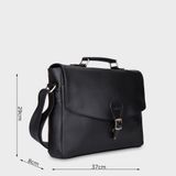  Cặp công sở Trita (Thời trang nam vừa laptop 14 inch - Cặp da TCA4D) màu đen 