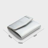  Ví Yuumy (Thời trang nữ dáng cầm tay nhỏ gọn - Ví da Glossy YV95BC) màu bạc 