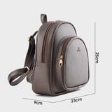  Balo Yuumy ( Thời trang nữ cỡ trung - Balo da YBA4N2 ) (Màu Nâu Luxdeli) 