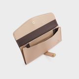  Ví Yuumy (Thời trang nữ kiểu cầm tay dáng dài - Ví da Seasand YV47K) màu kem 