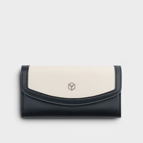 Ví Yuumy ( Thời trang nữ phối dây đeo chéo - Ví da Seasand YV103D ) - Đen