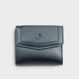  Ví Yuumy (Thời trang nữ dáng cầm tay nhỏ gọn - Ví da Glossy YV95DT) màu đen ngọc trai 