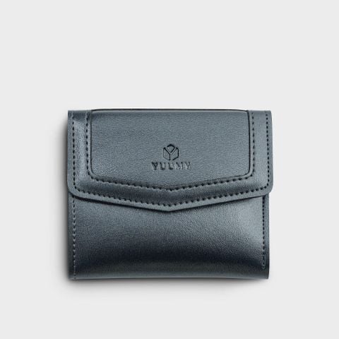 Ví Yuumy (  Thời trang nữ dáng cầm tay nhỏ gọn - Ví da Glossy YV95DT) màu đen ngọc trai