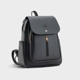  Balo Yuumy (Thời trang nữ đựng vừa A4 - Balo da YBA5D2) màu đen luxdeli 