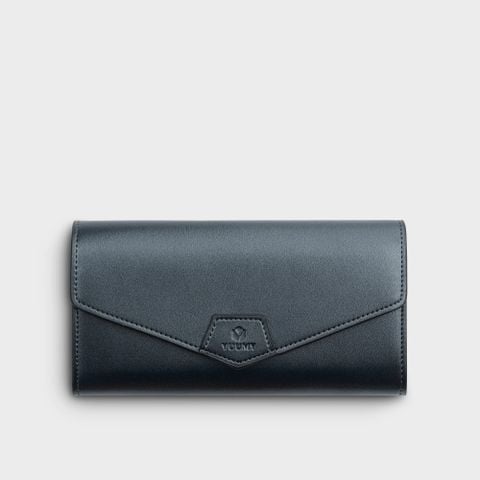 Ví Yuumy (Thời trang nữ dáng dài - Ví da Seasand YV61DT) - Đen ngọc trai