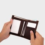  Ví nam da bò Trita (Thời trang nam gấp 2 tiện dụng - Ví da RVN001N) màu nâu 