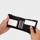  Ví nam da bò Trita (Thời trang nam dáng ngang - Ví da RVN002D) màu đen 