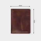  Ví nam da bò Trita (Thời trang nam gấp 2 tiện dụng - Ví da RVN001N) màu nâu 