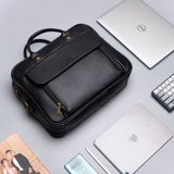  Cặp công sở Trita (Thời trang nam vừa laptop 14 inch - Cặp da TCA6BD) màu bò đậm 