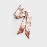  Khăn lụa Yuumy (Thời trang nữ trang trí túi xách - Khăn vải YK1K) màu kem 