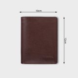  Ví nam da bò Trita (Thời trang nam gấp 2 tiện dụng - Ví da RVN001ND) màu nâu đen 