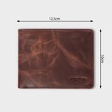  Ví nam da bò Trita (Thời trang nam dáng ngang - Ví da RVN002N) màu nâu 