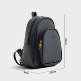  Balo Yuumy ( Thời trang nữ cỡ trung - Balo da YBA4D2 ) (Màu Đen Luxdeli) 