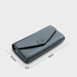  Ví Yuumy (Thời trang nữ dáng dài - Ví da Seasand YV61DT) - Đen ngọc trai 