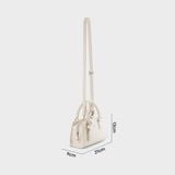  Túi Yuumy (Thời trang nữ da trơn sành điệu size 21 - Túi đeo chéo da Smooth YN343T) màu trắng 