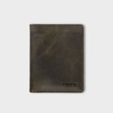  Ví nam da bò Trita (Thời trang nam gấp 2 tiện dụng - Ví da RVN001XR) màu Xanh rêu 