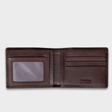  Ví nam da bò Trita (Thời trang nam dáng ngang - Ví da RVN002ND) màu nâu đen 