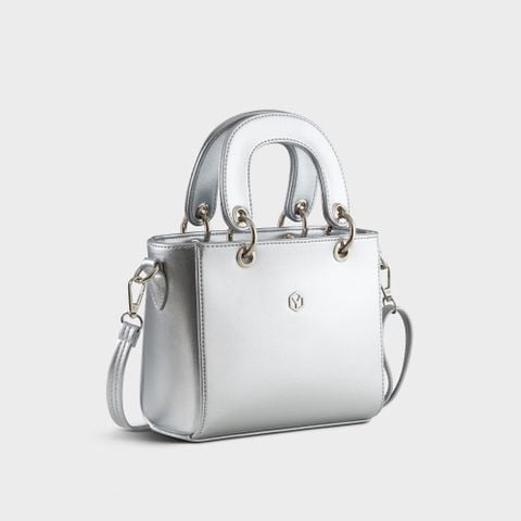 Túi Yuumy ( Thời trang nữ đi tiệc size 19 - Túi xách da Glossy YTX24BC ) màu bạc