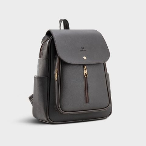  Balo Yuumy (Thời trang nữ đựng vừa A4 - Balo da YBA5N2) (Màu Nâu Luxdeli) 