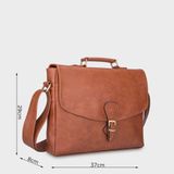  Cặp công sở Trita (Thời trang nam vừa laptop 14 inch - Cặp da TCA4BD) màu bò đậm 