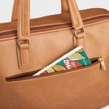  Cặp công sở Trita (Thời trang nam vừa laptop 14 inch - Cặp da TCA11BD) màu bò đậm 