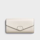  Ví Yuumy (Thời trang nữ dáng dài - Ví da Seasand YV61TT) - Trắng ngọc trai 