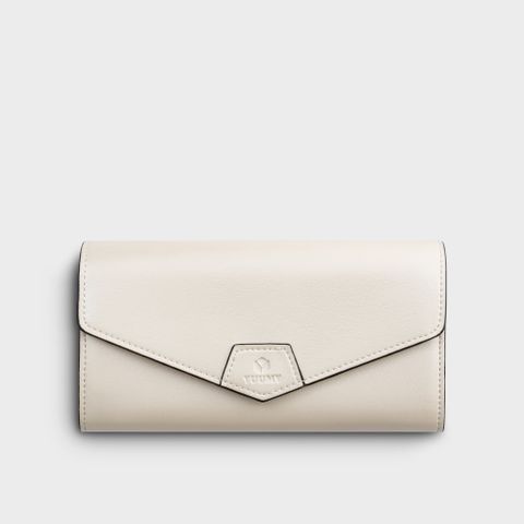 Ví Yuumy (Thời trang nữ dáng dài - Ví da Seasand YV61TT) - Trắng ngọc trai