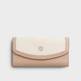  Ví Yuumy ( Thời trang nữ phối dây đeo chéo - Ví da Seasand YV103K ) - Kem 