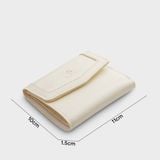  Ví Yuumy (Thời trang nữ dáng cầm tay nhỏ gọn - Ví da Glossy YV95TT) màu trắng ngọc trai 