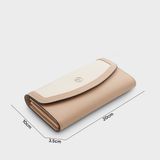  Ví Yuumy ( Thời trang nữ phối dây đeo chéo - Ví da Seasand YV103K ) - Kem 