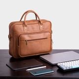  Cặp công sở Trita (Thời trang nam vừa laptop 14.6 inch - Cặp da TCA5BN) màu bò nhạt 