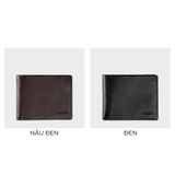  Ví nam da bò Trita (Thời trang nam gấp 2 ngang - Ví da RVN04ND) màu nâu đen 