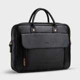  Cặp công sở Trita (Thời trang nam vừa laptop 14 inch - Cặp da TCA6D) màu đen 