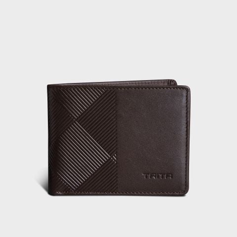  Ví nam da bò Trita (Thời trang nam dáng ngang - Ví da RVN05N) màu nâu 